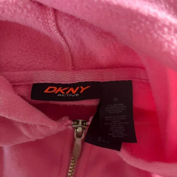 pink vintage dkny zip up hoodie - Picture 4 of 4